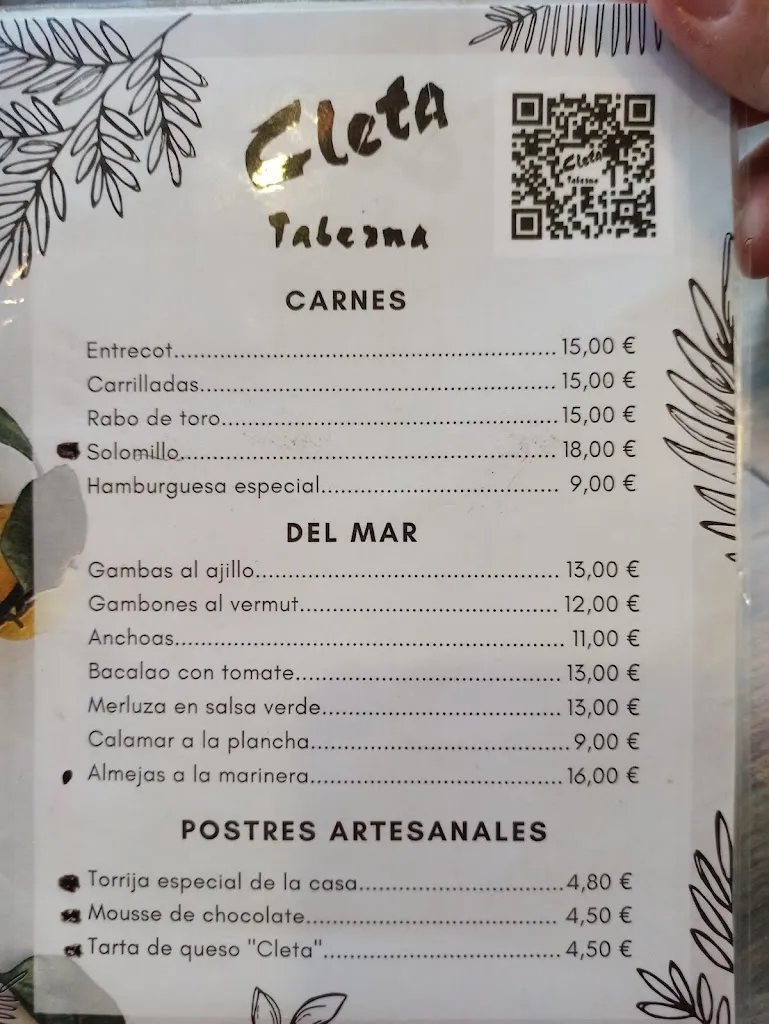 Menu_Taberna Cleta_Casar El_image_1