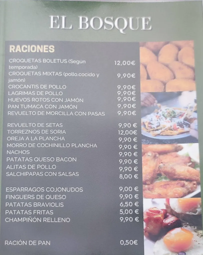 Menu_EL BOSQUE DEL CASAR_Casar El_image_1