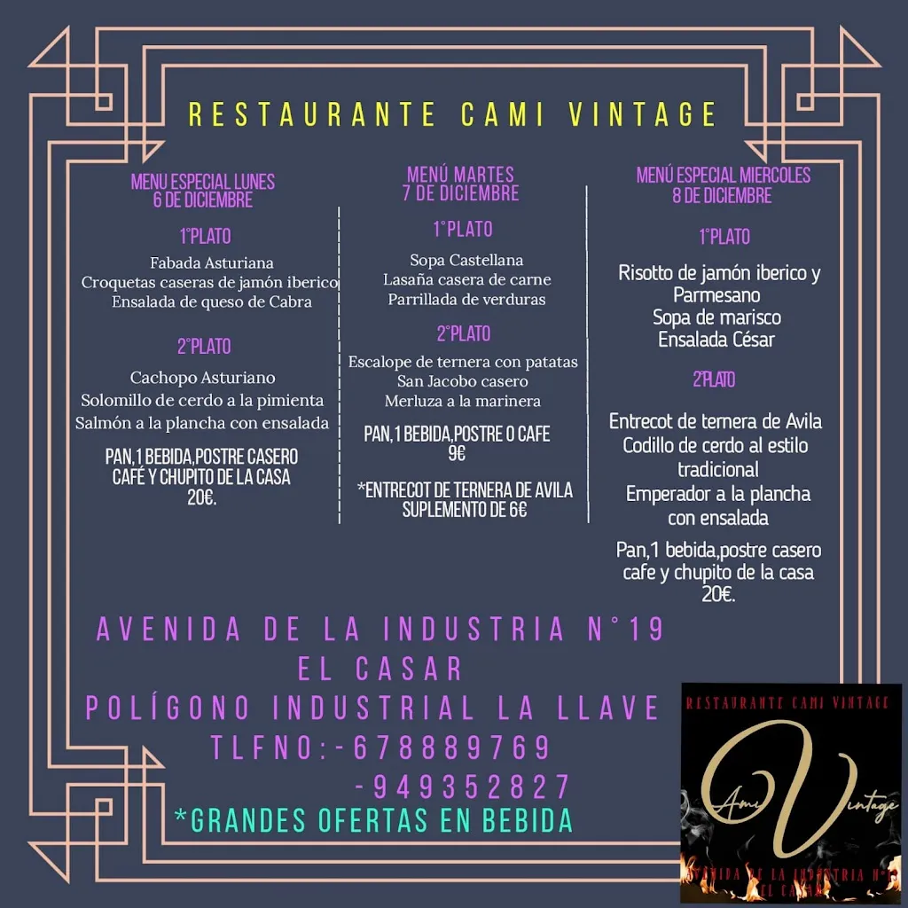 Menu_Vintage Restaurante_Casar El_image_1