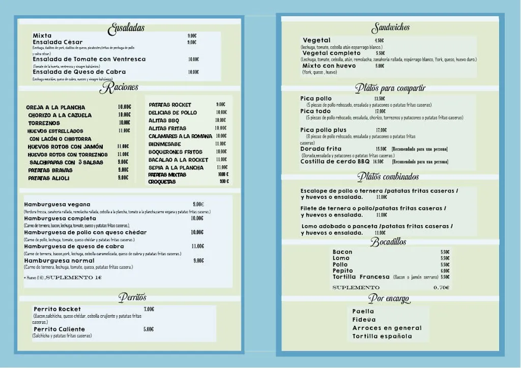 Menu_Rocket Restaurante_Casar El_image_1