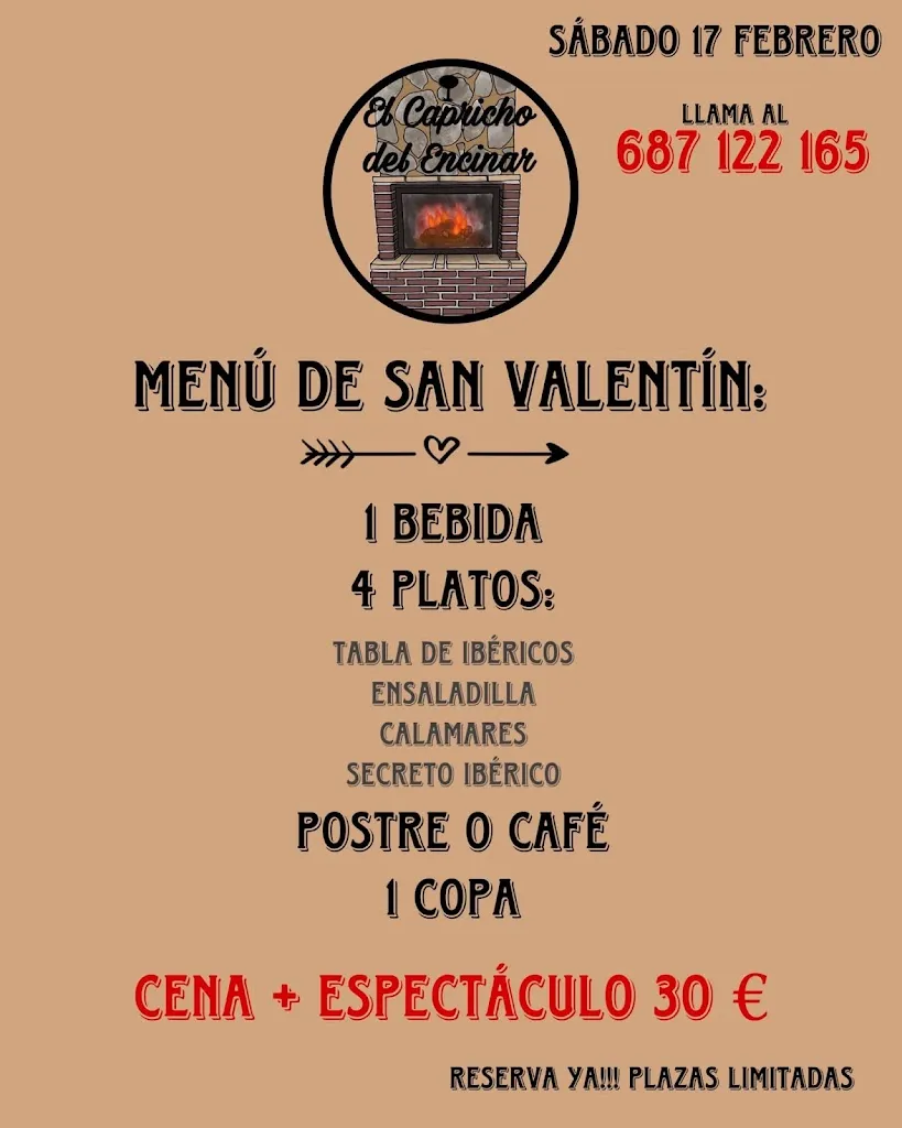 Menu_Restaurante El Capricho del Encinar de Montecalderón_Casar El_immagine_2