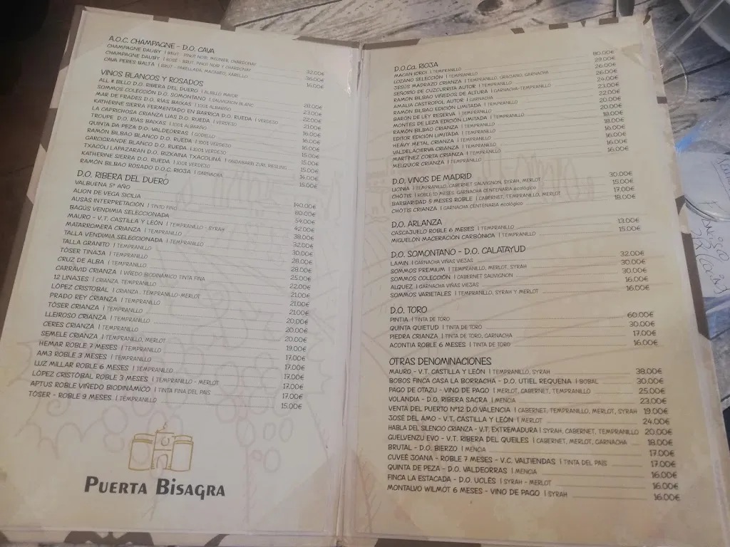 Menu_Restaurante Puerta Bisagra - Cocido Madrileño_Herrería_immagine_1
