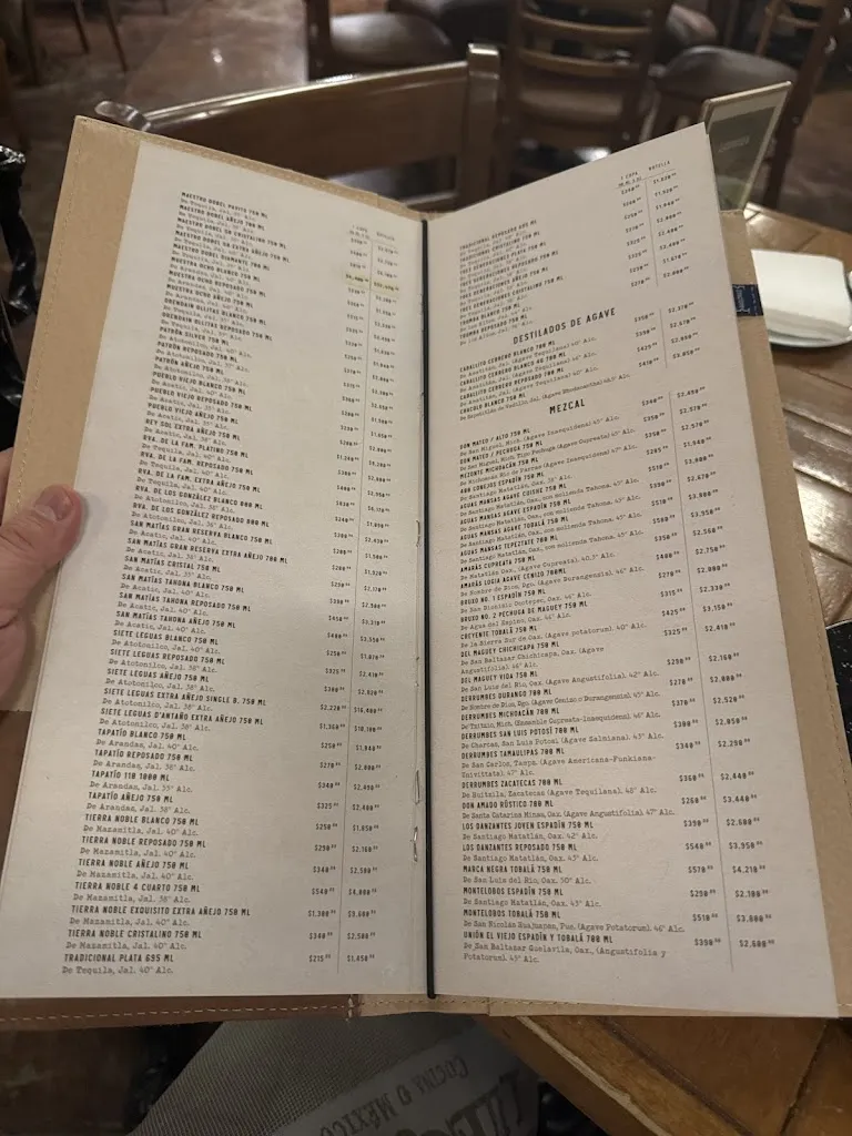 Menu_La Tequila Cocina de México Av México_Guadalajara_image_2