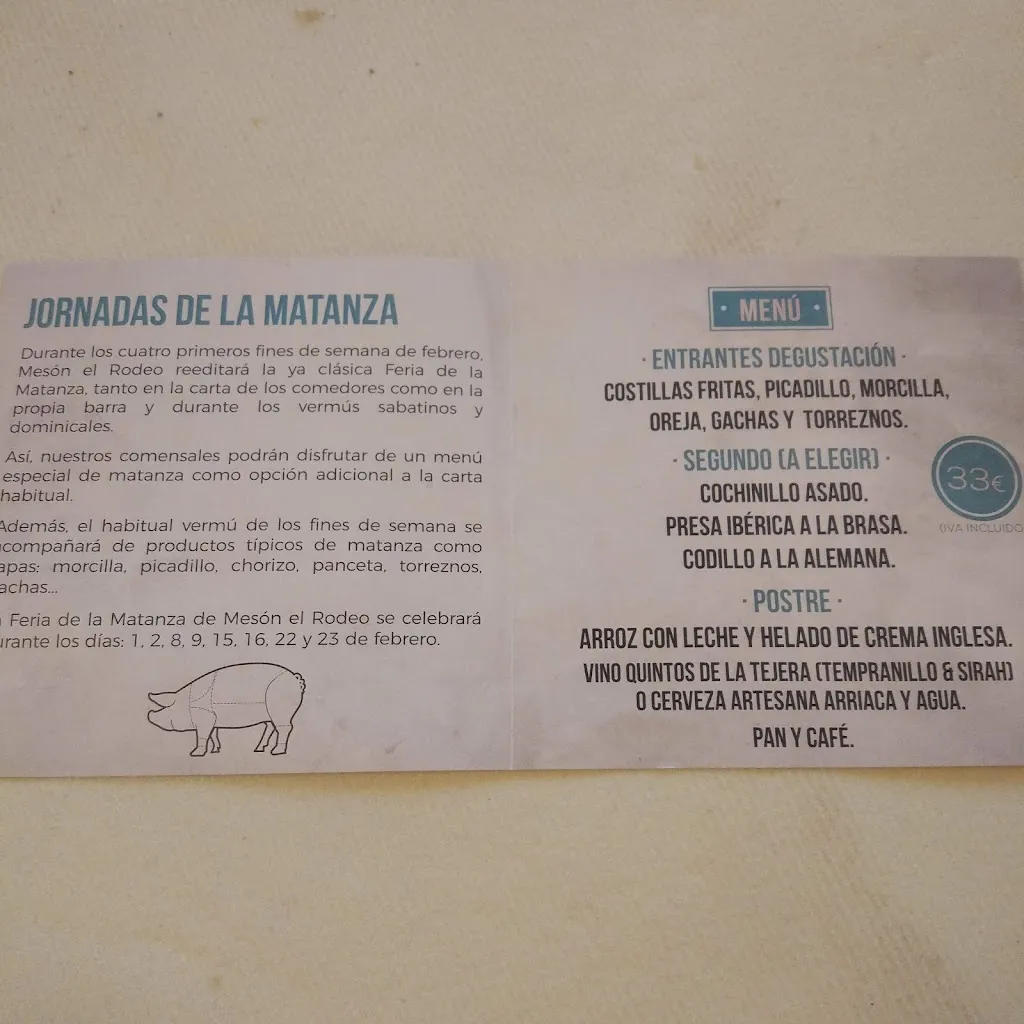 Menu_Restaurante Mesón El Rodeo_Málaga del Fresno_image_4