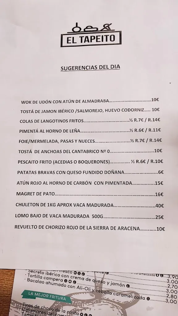 Menu_El Tapeíto HUELVA_Hueva_image_3