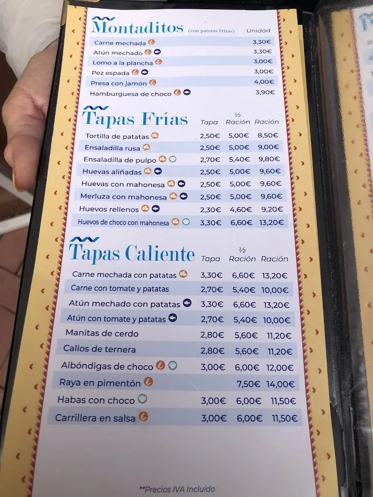 Menu_Bar Restaurante Juan José_Hueva_immagine_2