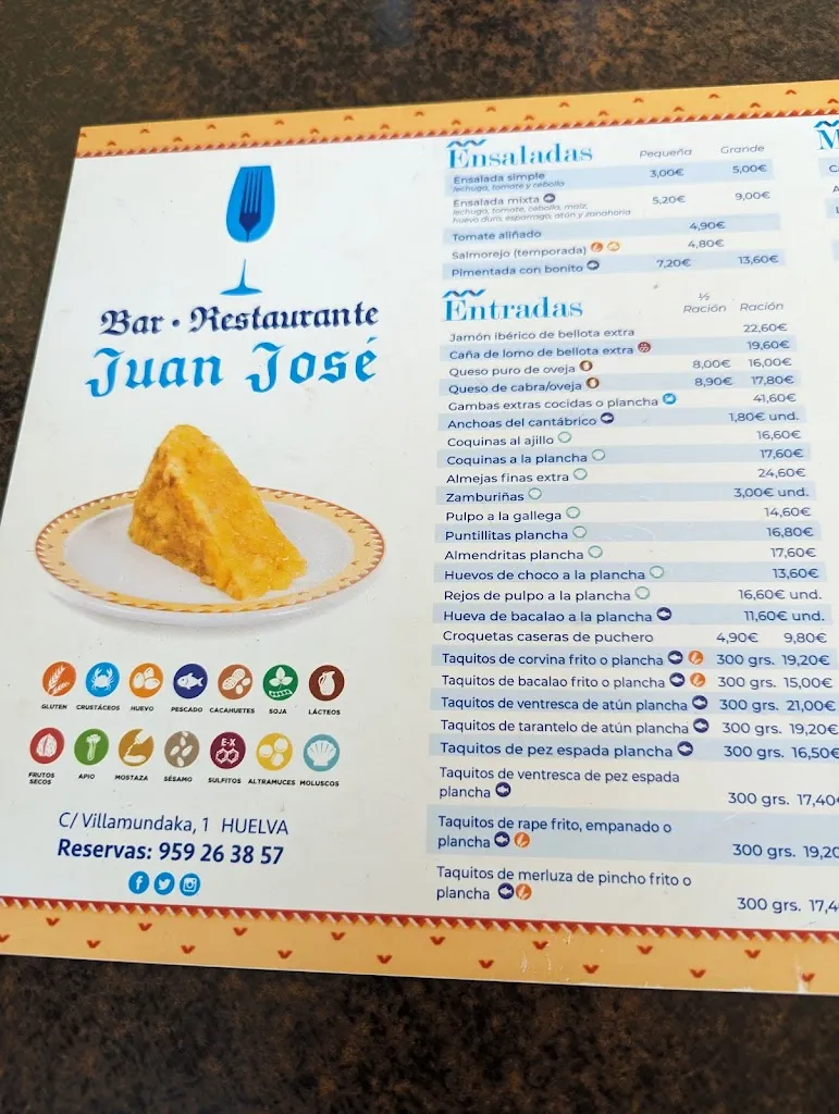 Menu_Bar Restaurante Juan José_Hueva_immagine_4