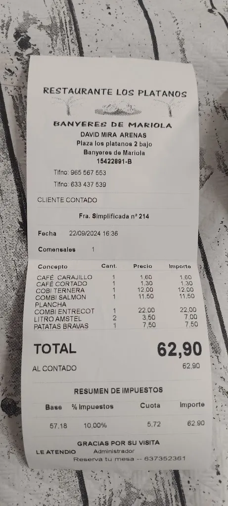 Vanessa Valarezo_Bar Los Platanos_Banyeres de Mariola_review