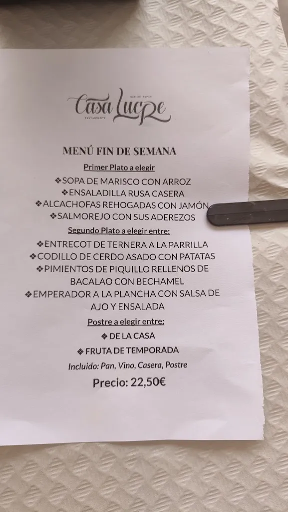 Menu_Restaurante Casa Lucre_Mondéjar_image_1