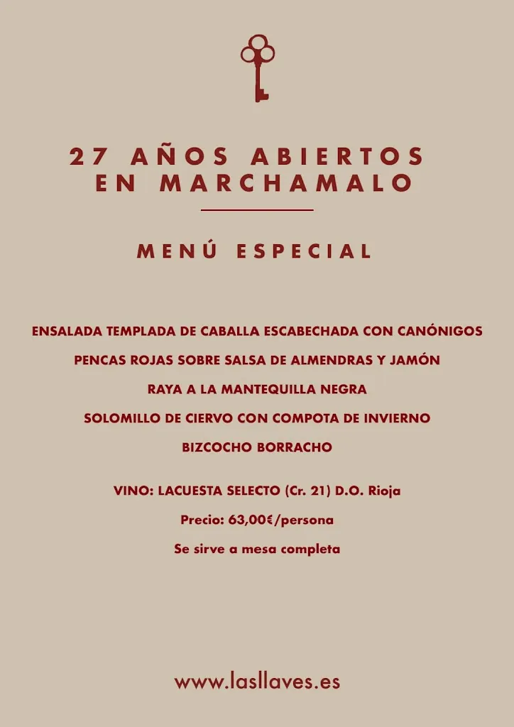 Menu_Restaurante Las Llaves | Guadalajara_Marchamalo_image_1
