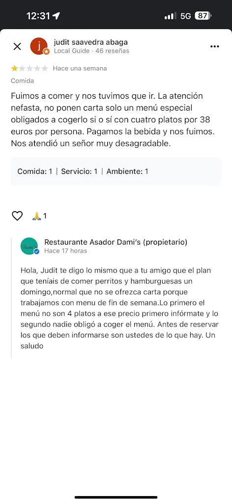 judit saavedra abaga_Restaurante Asador Dami’s_Marchamalo_review