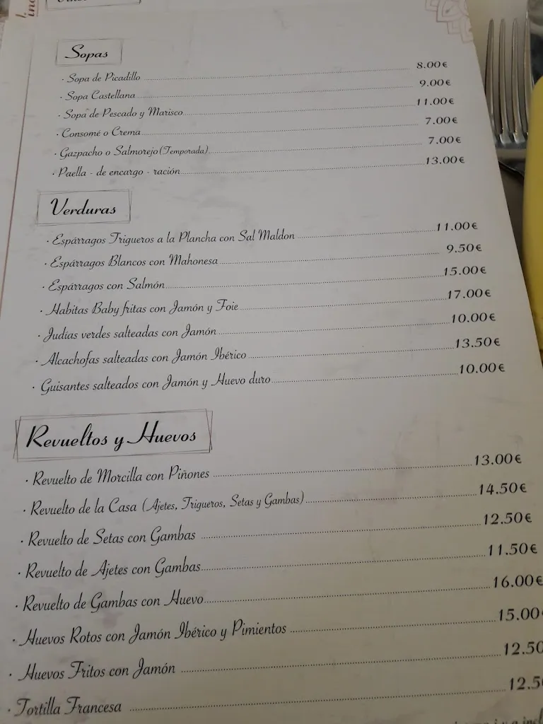 Menü_Restaurante Convento San Francisco_Pastrana_Bild_3