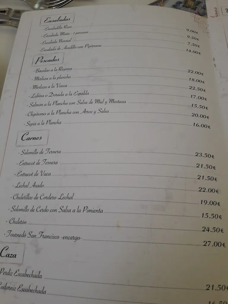 Menü_Restaurante Convento San Francisco_Pastrana_Bild_4