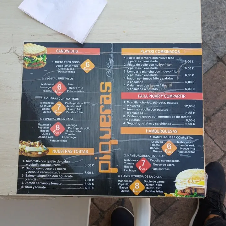 Menu_Bar cafetería Piqueras_Piqueras_image_1