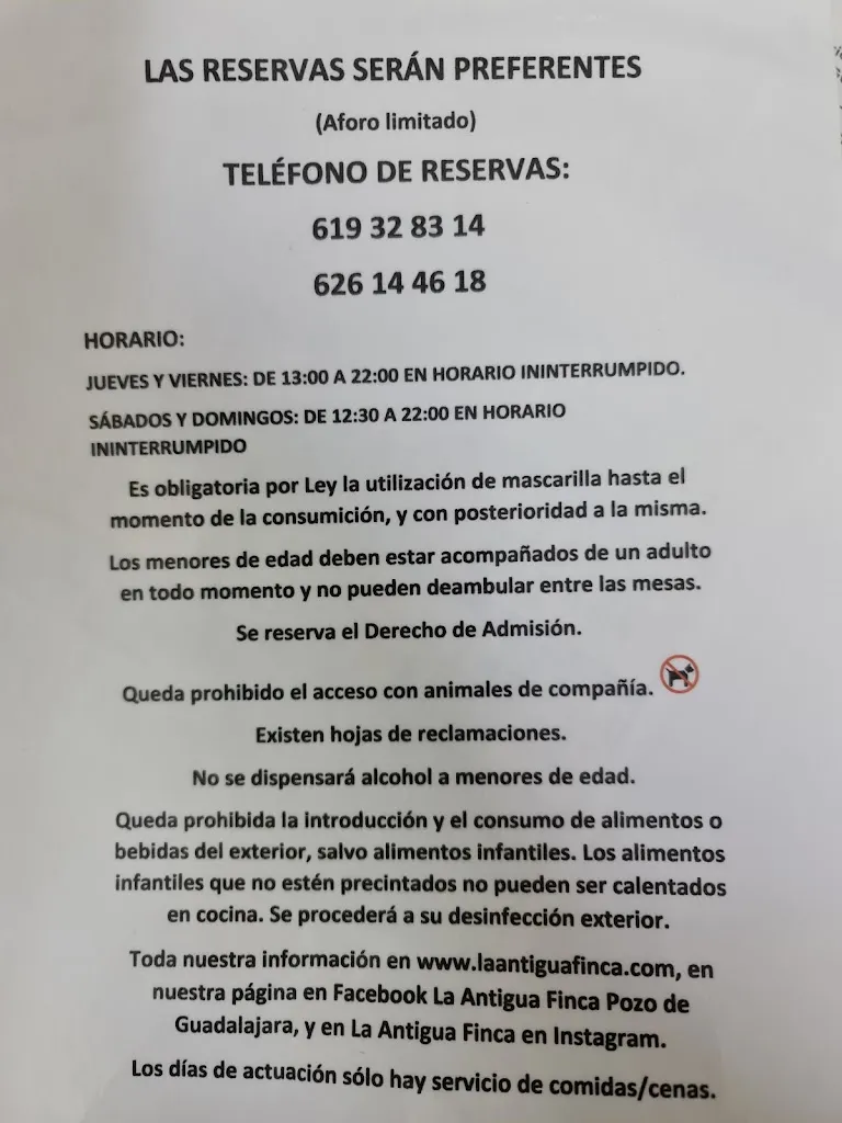 Menu_La Antigua Finca_Pozo de Guadalajara_immagine_2