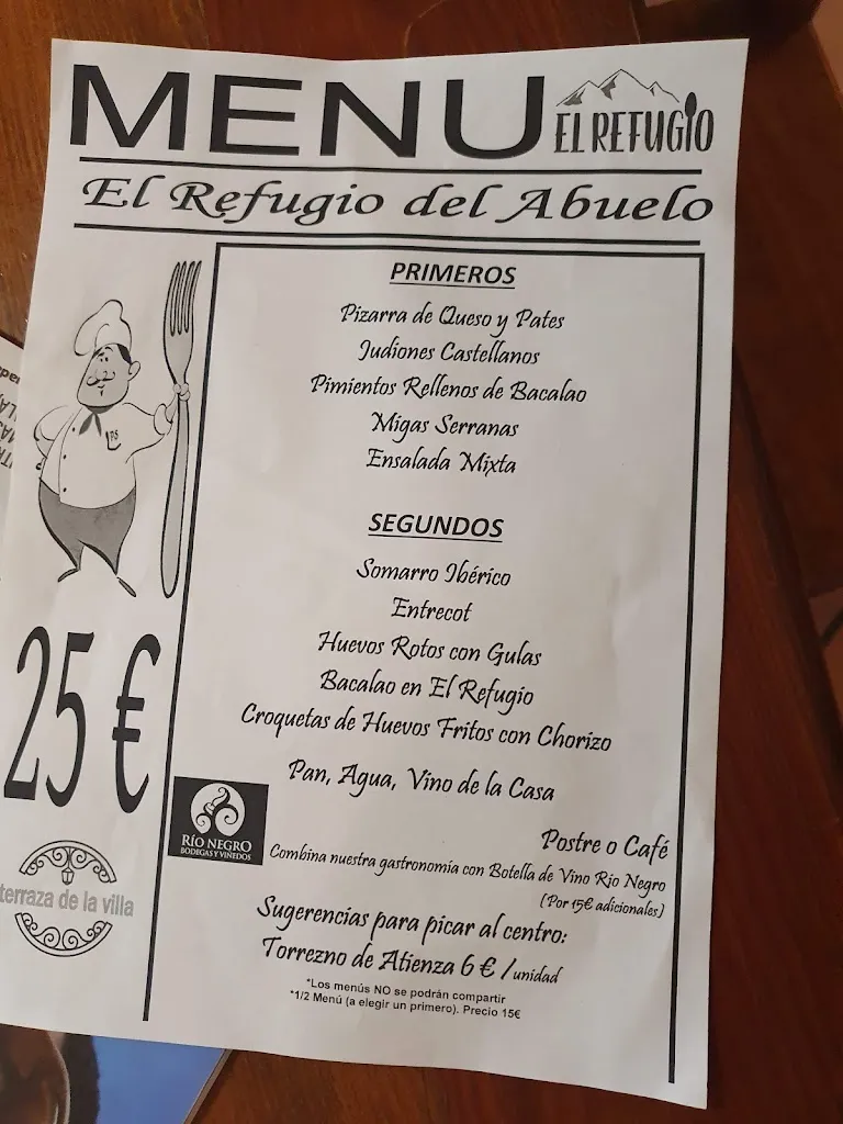 Menu_Bar Restaurante El Refugio Del Abuelo. Terraza De Verano, Piscina._Puebla de Beleña_image_2