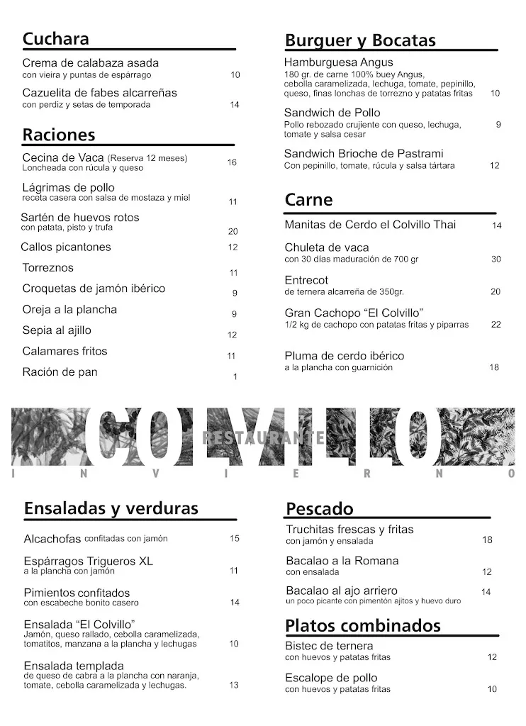 Menu_El Colvillo - Restaurante_Rillo de Gallo_image_2