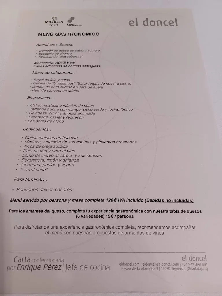Menu_El Doncel Restaurante_Paredes de Sigüenza_image_4
