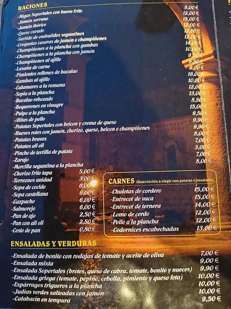 Menu_Mesón Los Soportales_Paredes de Sigüenza_immagine_1