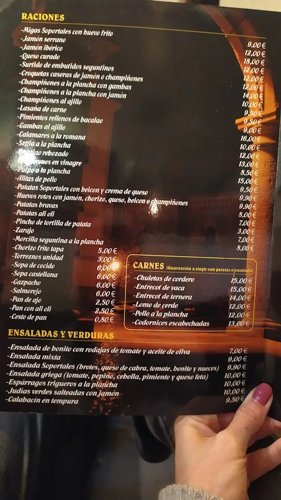 Menu_Mesón Los Soportales_Paredes de Sigüenza_immagine_4