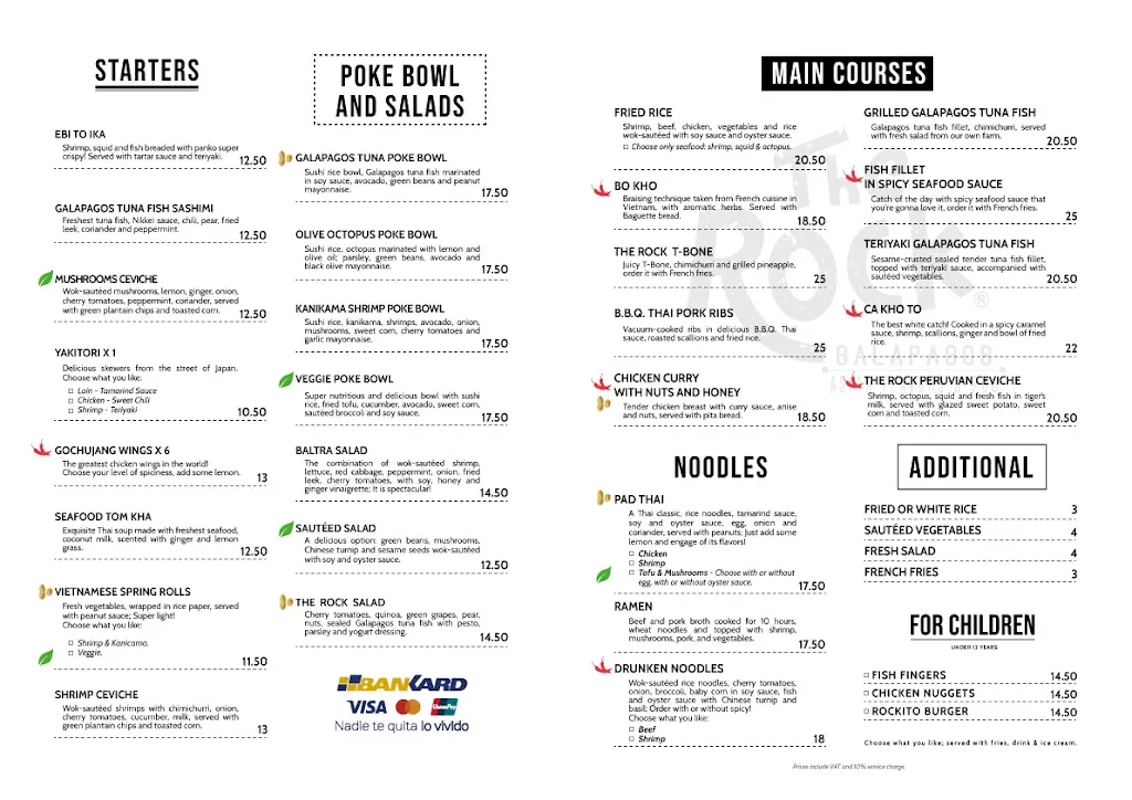 Menu_The Rock Galapagos_Galápagos_image_3