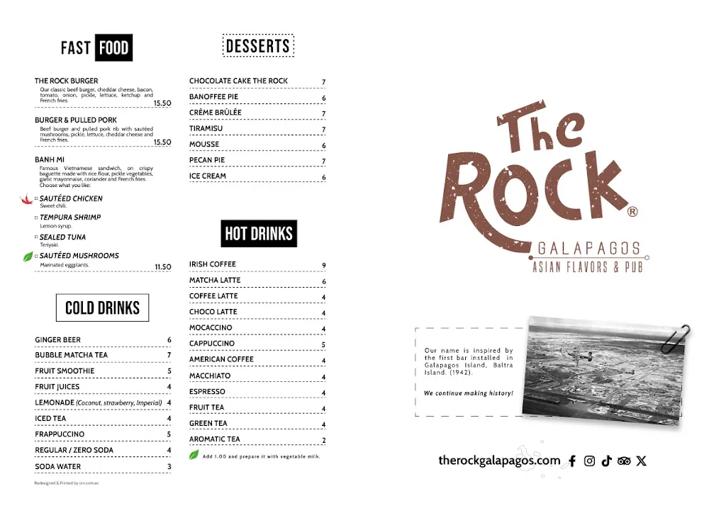 Menu_The Rock Galapagos_Galápagos_image_4