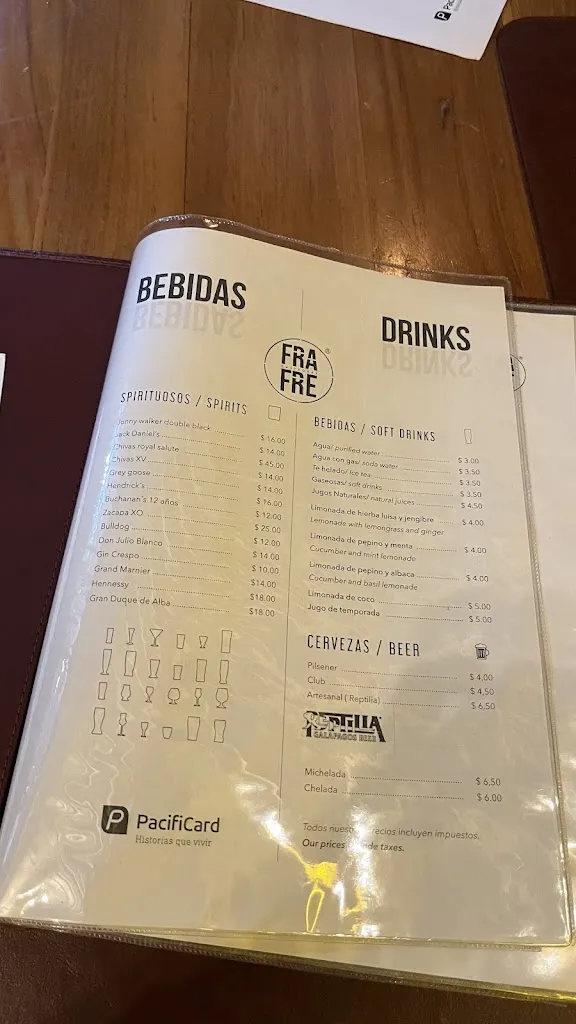 Menu_FRAFRE GASTROBAR_Galápagos_image_4