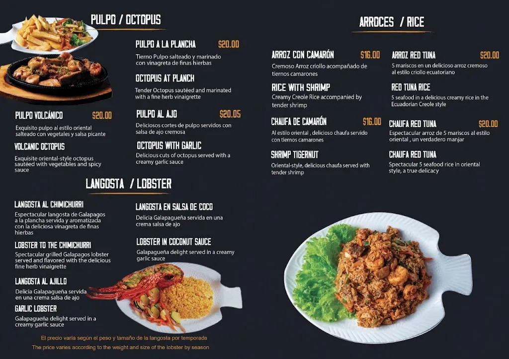Menu_Restaurante Red Tuna_Galápagos_image_2