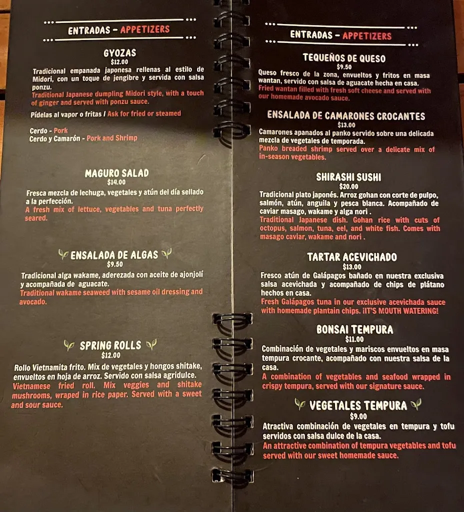 Menu_Midori Sushi Pub_Galápagos_image_3