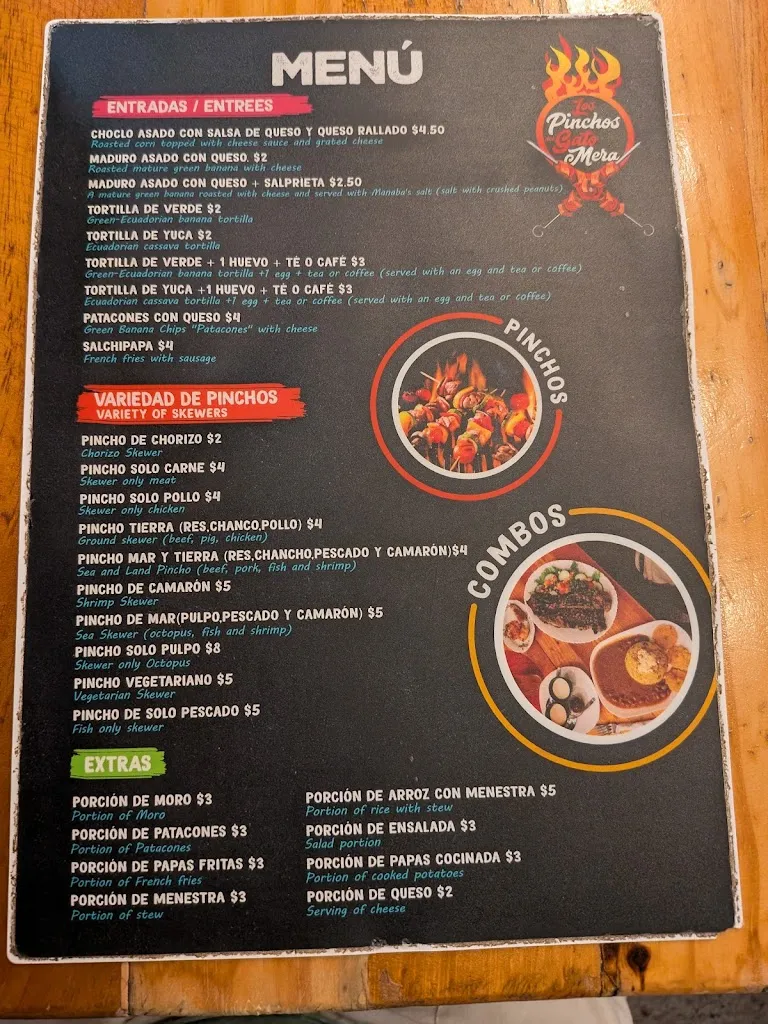 Menu_Pinchos del Gato Mera_Galápagos_image_4