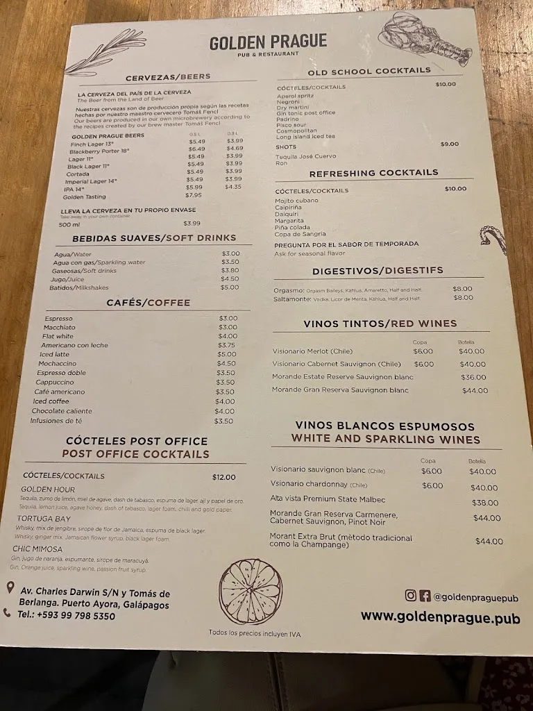 Menu_Golden Prague Pub_Galápagos_image_2