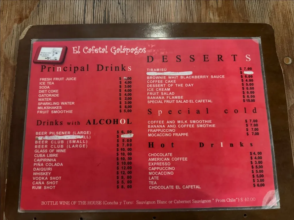 Menu_El Cafetal_Galápagos_image_1