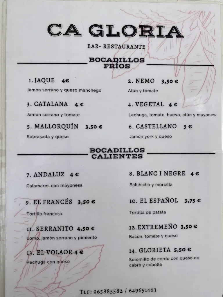 Menu_Restaurant Ca Glòria_Beniardá_image_2