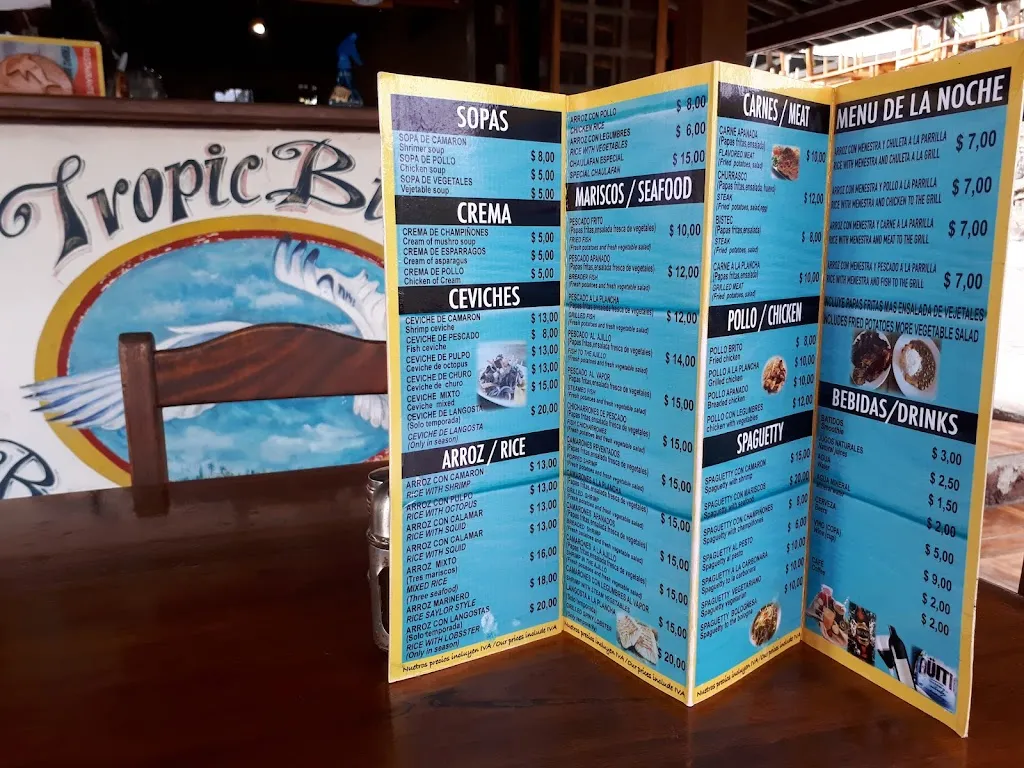 Menu_Tropic Bird Cafe_Galápagos_image_1