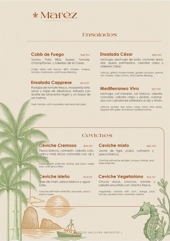 Menu_Marez Restaurant_Galápagos_image_3