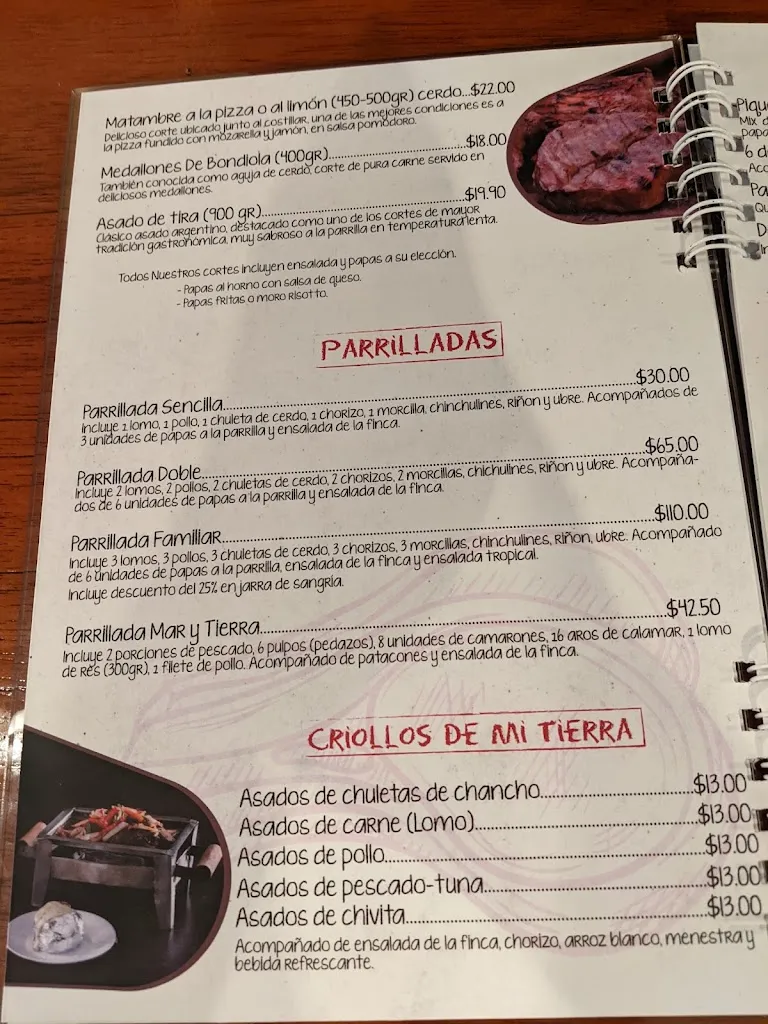 Menu_Finca Grill Restaurante_Galápagos_image_2