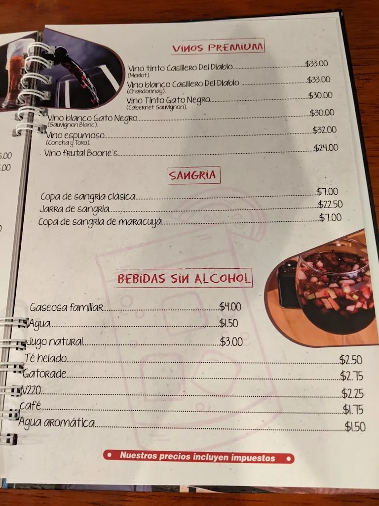 Menu_Finca Grill Restaurante_Galápagos_image_3