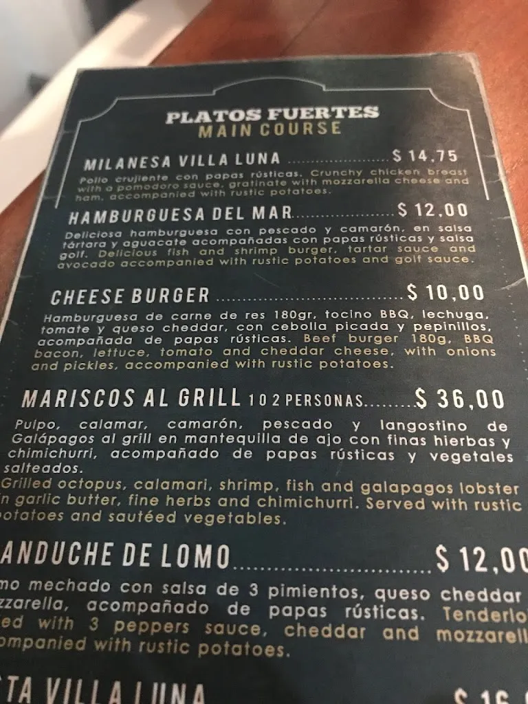 Menu_Villa Luna_Galápagos_immagine_2