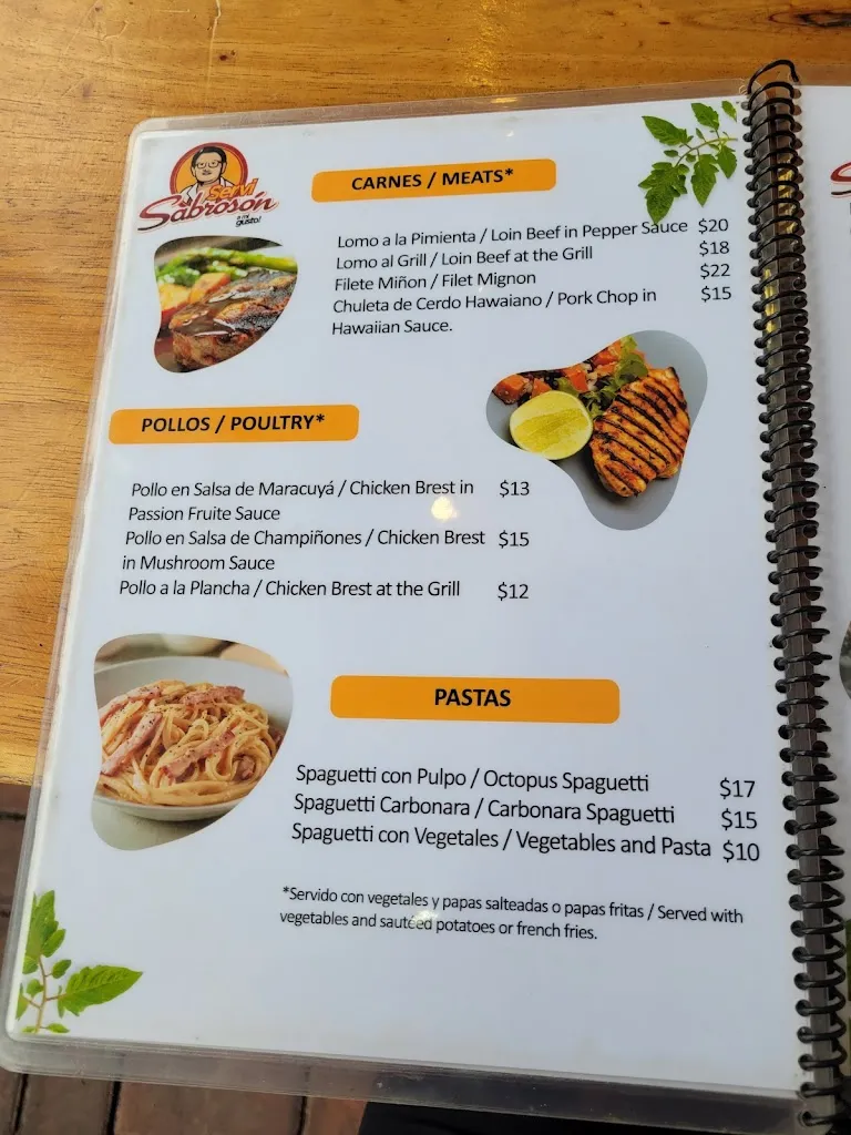 Menu_Servi Sabroson_Galápagos_image_1