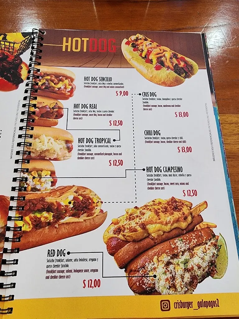 Menu_Cri's Burgers_Galápagos_image_2