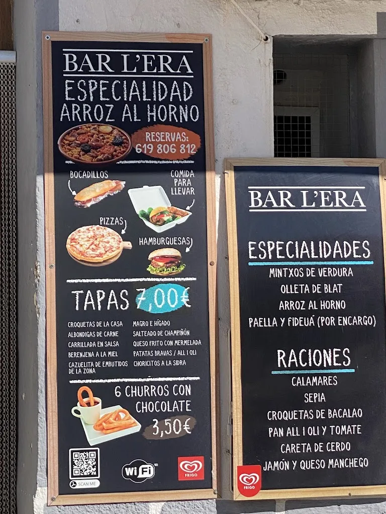 Menu_BAR L'ERA Beniardà - Mintxos, Menus diarios y gran variedad de tapas_Beniardá_image_1