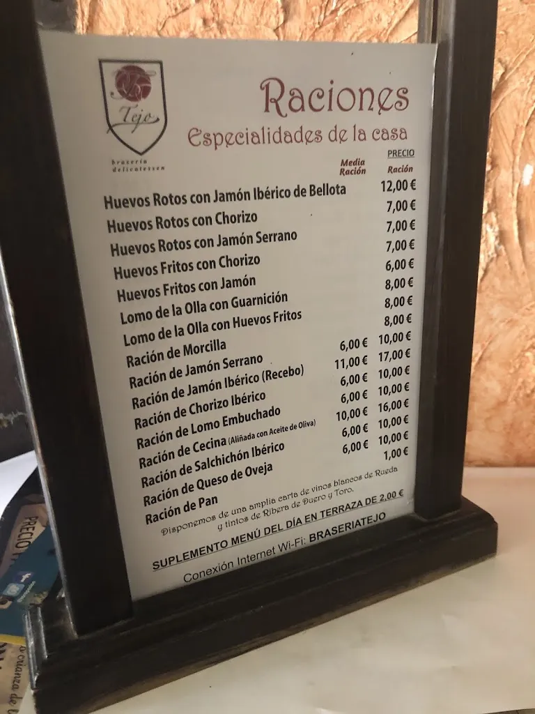 Menu_Restaurante Braseria El Tejo_Rueda de la Sierra_immagine_2