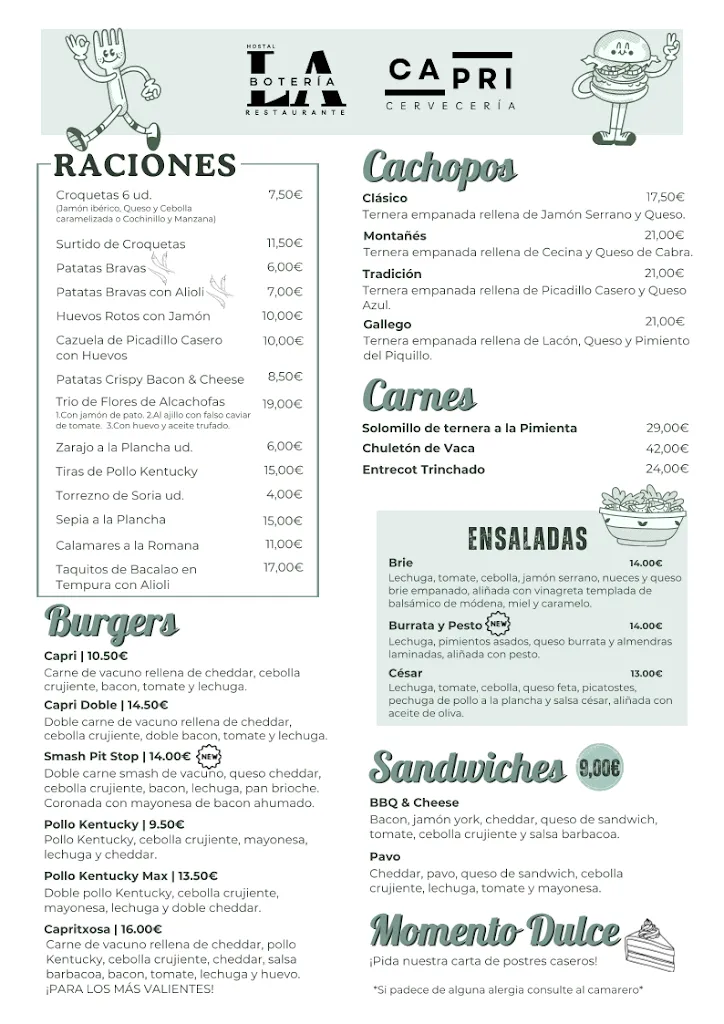 Menu_Restaurante La Botería Hostal Rural & Spa _Sacedón_image_2