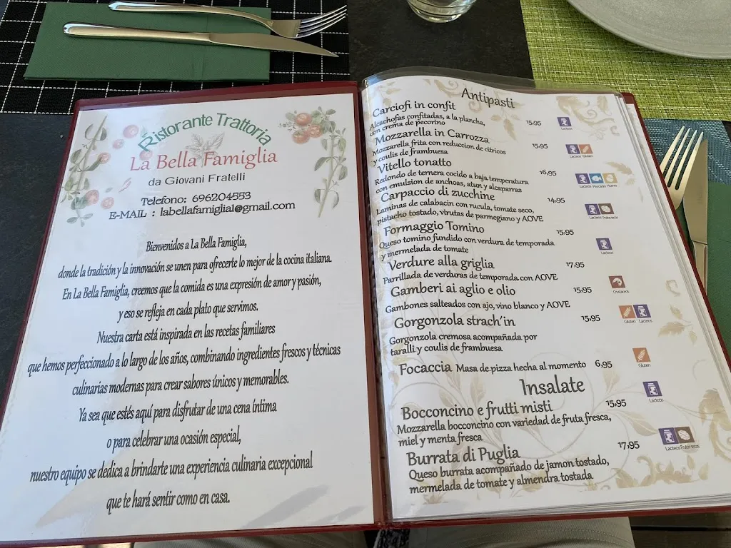 Menu_Ristorante Trattoria La Bella Famiglia da Giovani Fratelli_Torrecuadradilla_image_1