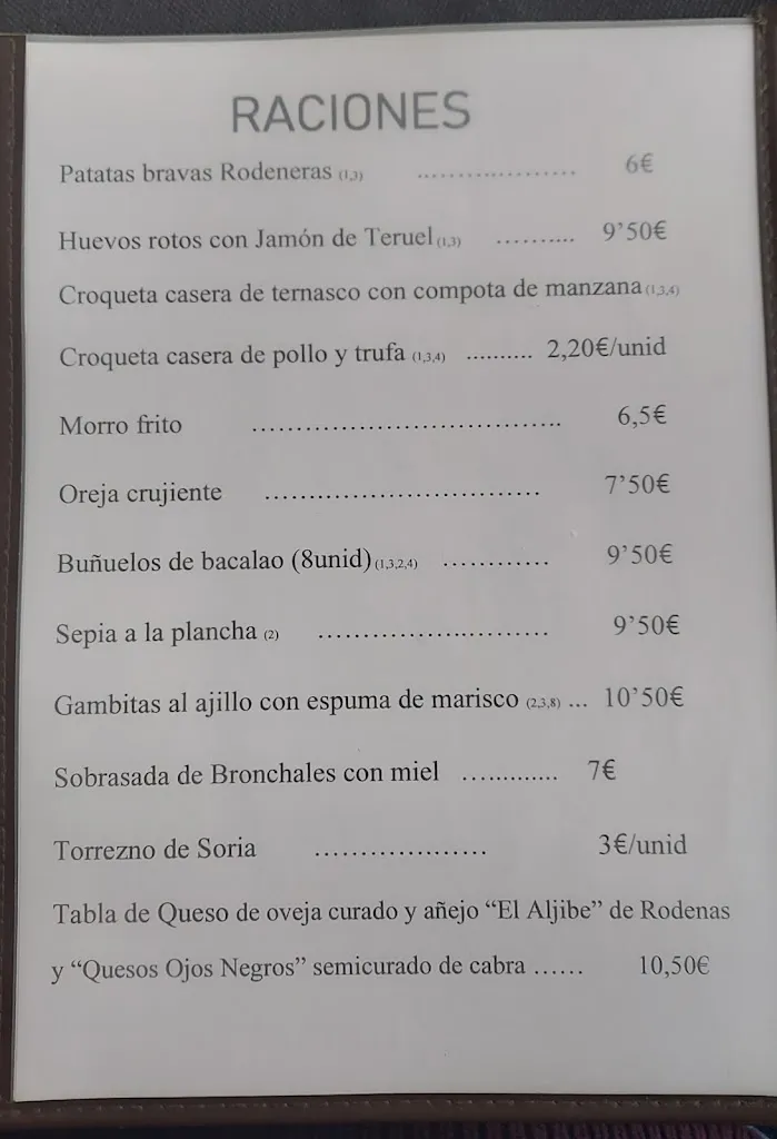 Menu_Bar Restaurante Los Poyales_Traíd_image_1