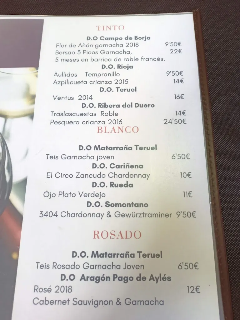 Menu_Bar Restaurante Los Poyales_Traíd_image_3