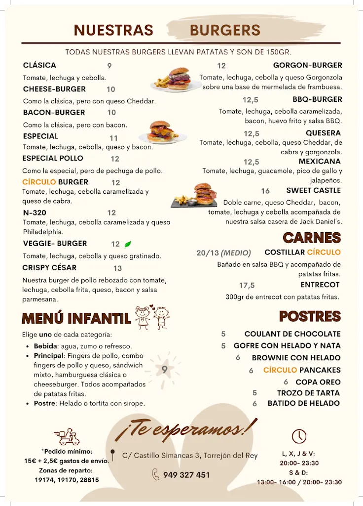 Menu_TERRAZA EL CIRCULO DE LAS CASTILLAS_Torrejón del Rey_immagine_2