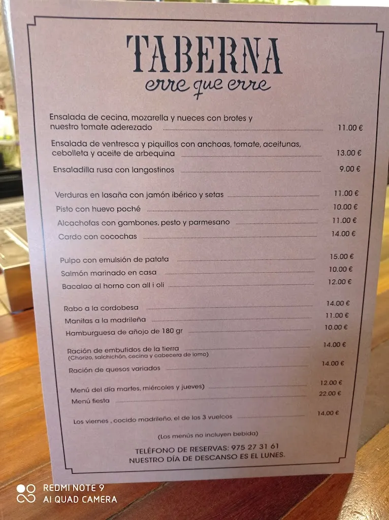 Menu_La Taberna erre que erre_Valdeavellano_image_2