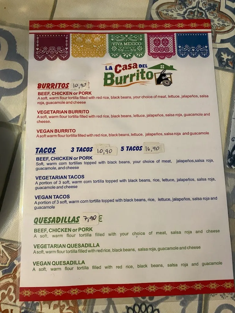 Menu_La Casa del Burrito Spain_Benejúzar_image_3