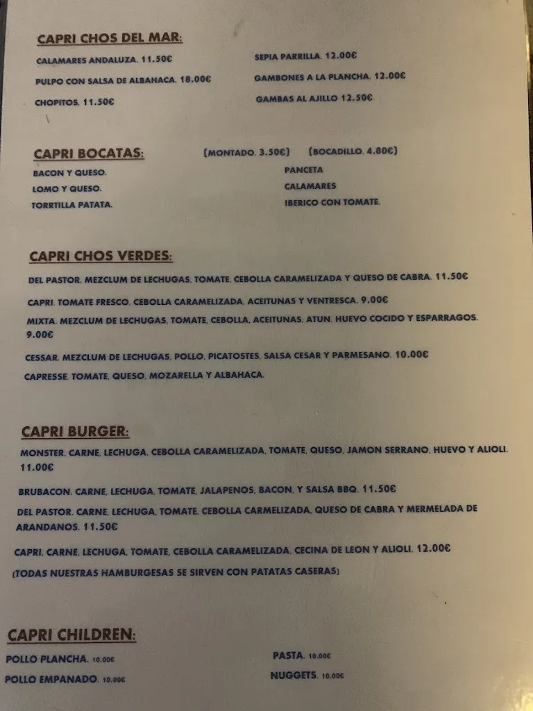 Menu_Mediterranean Café Capri_Yebes_image_3